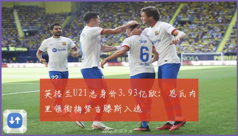 英格兰U21总身价3.93亿欧：恩瓦内里领衔梅努吉滕斯入选